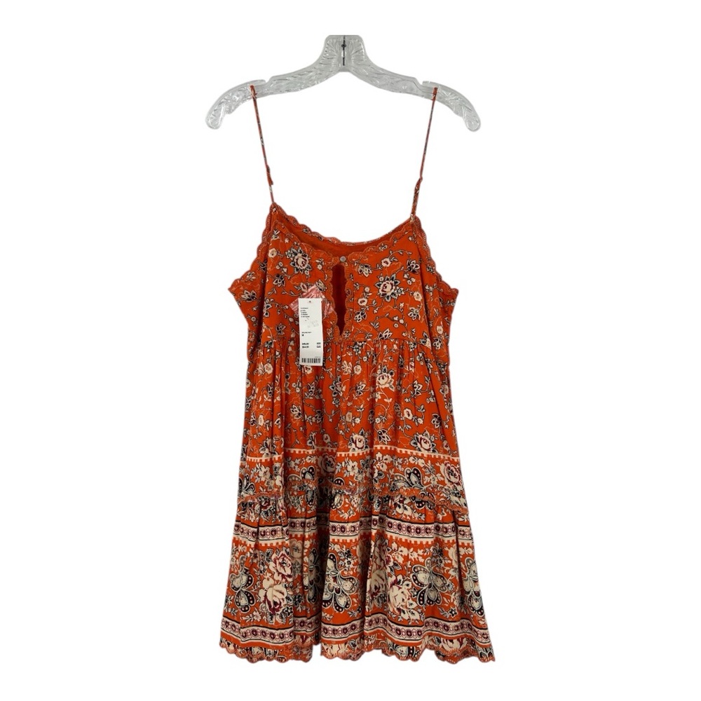 Urban outfitters Hanna Scallop Babydoll Floral Boho Peasant Hippie Dress SZ M - Picture 4 of 13